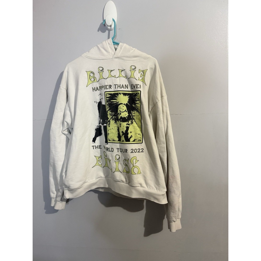 RARE Billie Eilish Happier Than Ever‎ 2022 World Tour Hoodie Sz M